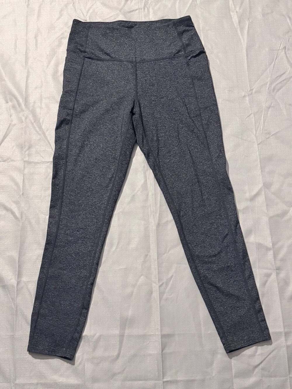 Skechers Heathered Dark Grey Athletic Leggings with Side Pockets